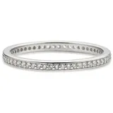 Bruno Banani Fingerring Schmuck Geschenk Silber 925 Damenring Memoire Eternity, mit Zirkonia (synth) silberfarben 56