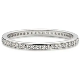 Bruno Banani Fingerring Schmuck Geschenk Silber 925 Damenring Memoire Eternity, mit Zirkonia (synth) silberfarben 56