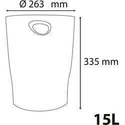 Exacompta 45302D 8x BEE BLUE, Papierkorb ECOBIN, 263x263x335 mm, sortiert - Farben sortiert