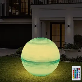 Eurotondisplay LED Gartenleuchte Kunststoff 60 cm inkl. Leuchtmittel RGB Dimmbar grau/weiß