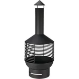 AMBIANCE Gartenkamin mit Feuerstelle, 41 x 41 x 105 cm