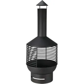 AMBIANCE Gartenkamin mit Feuerstelle, 41 x 41 x 105 cm