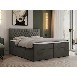 MKS Boxbett, PERA 160/200 Dunkelgrau Velvet - H3