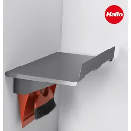 HAILO Universalablage Metall dunkelgrau mit Kehrset rot