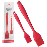 Kitchen Mama WALTZGRIP Koch- und Backpinsel Platinsilikon, 2er-Set, Rot