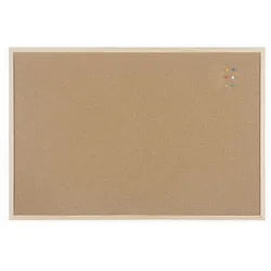 Bi-Office Beidseitige Korktafel mit Holzrahmen 90x60cm