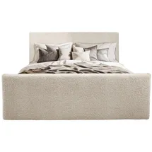 kaiser möbel Boxbett, Creme, Holzwerkstoff, H3, 140x200 cm Schlafzimmer, Betten, Boxspringbetten