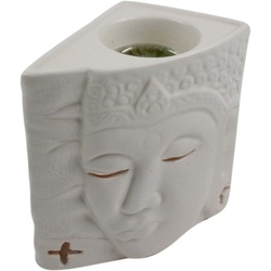 Guru-Shop Duftlampe »Keramik Duftlampe - Buddha 1 weiß« weiß 10 cm x 12 cm x 7 cm