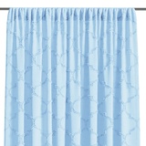 AmeliaHome Gardine 140x270 cm 1 St. Vorhang halbtransparent Kräuselband Hellblau Delva