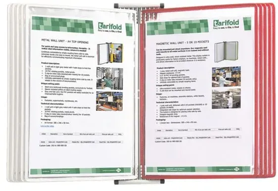 Tarifold Wandsichttafelelement »Nationalfarben Polen« DIN A4 grau aus Metall mit 10 Sicht grau