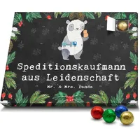 Mr. & Mrs. Panda Schoko Adventskalender Speditionskaufmann Leidenschaft - Schwarz - Geschenk, Arbeitskollege, Rente, Firma, Schokoladen Adventskale... - Schwarz