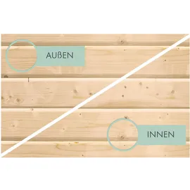 Karibu Spielhaus Frieda 107 x 291 x 107 cm Natur