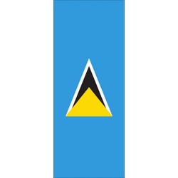 flaggenmeer Flagge Flagge St. Lucia 110 g/m2 Hochformat ca. 300 x 120 cm Hochformat