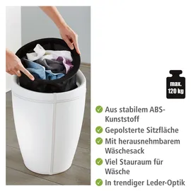 Wenko Badhocker mit Wäschesammler Candy 21773100 weiß