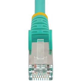 Startech StarTech.com 5 m CAT6a Kabel - LSZH-Raucharm, Halogenfrei - 10 Gigabit RJ45 LAN Kabel - SFTP Patchkabel - Aqua - CAT6a Verlegekabel - Abgeschirmtes Netzwerkkabel/Ethernet Kabel (NLAQ-5M-CAT6A-PATCH)
