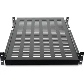 Startech StarTech.com 2HE ausziehbarer Rack-Fachboden belüftet - 22.7kg - 19 Serverschrank Rack-Shelf - Schwarz - Rack - Regal - 1U - 48.3 cm (19")