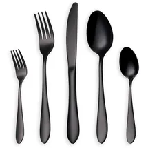 HOMQUEN Glänzend Schwarz 30-tlg.