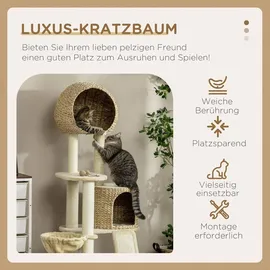 PawHut Kratzbaum 60 x 60 x 150 cm beige