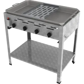 ChattenGlut Gasbräter 4-flammig 810 x 530 x 800 cm Edelstahl inkl. Reibekuchen-Aufsatz