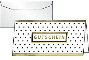 10 SIGEL Gutscheine Golden Glimmer DIN lang