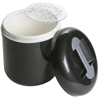 Cocktail Tom Fox 4883 Kunststoff Eisbehälter, 4L Kapazität, 22cm x 22cm x 24cm, Schwarz