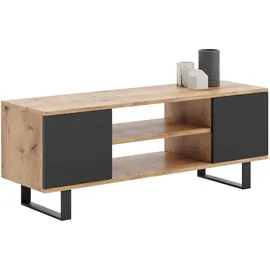raumhirsch furniture Focus Lowboard 40x49x135 cm Schwarz Holz