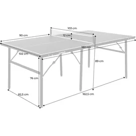 sweeek Indoor-Tischtennisplatte mittelgroß Schwarz