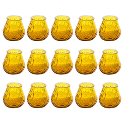 BigDean Outdoorkerze 15er Set Citronella−Kerzen gegen Mücken Zitrone Limone (15-tlg)