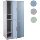 Mendler Schlie√üfach Boston T829, Schlie√üfachschrank Wertfachschrank Spind, Metall 6 F√§cher ~ blau