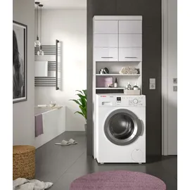 INOSIGN Waschmaschinenumbauschrank INOSIGN "SIENA, Breite 63cm, für Waschmaschine & Trockner, 2 Türen, MDF-Front", weiß (weiß nb, weiß hochglanz mdf tz), B:63cm H:191cm T:24cm, FSC-zertifizierter Holzwerkstoff, Schränke, in verschiedenen Farben, Überbauschrank,