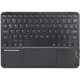 Conceptronic TOBIN01BUS Wireless Tastatur mit Touchpad US