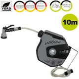 YERD Schlauchtrommel 10m Box Wasseraufroller Gartentrommel  Wandhalter 1/2"