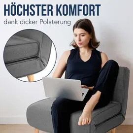 Mendler Schlafsessel HWC-D35 Stoff 0 x 0 x 0 cm Grau