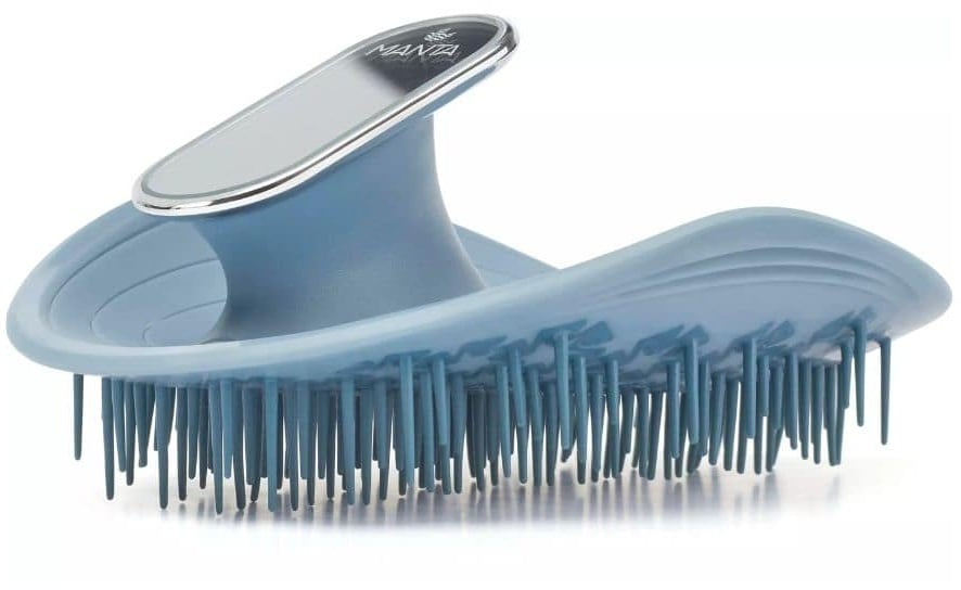 Manta Hair Brush Manta Blue with Mirror  (1 pc)