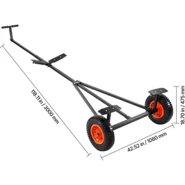 Vevor Rangierhilfe Bootsanhänger-Transportwagen 190 kg Stützlast 40 cm Luftreifen