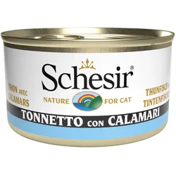 Schesir Jelly Dose 85 Gramm Katzennassfutter 24 x 85 Gramm Thunfisch & Tintenfisch