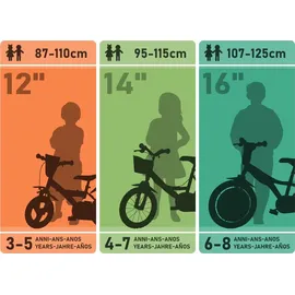 DINO BIKES Girlie 14 Zoll RH 25 cm weiß/rosa