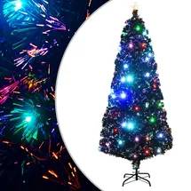 vidaXL Vorbeleuchteter Weihnachtsbaum grün 210 cm