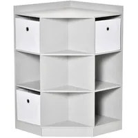 Homcom Kinderregal 57,4 x 57,4 x 94 cm Holzwerkstoff grau
