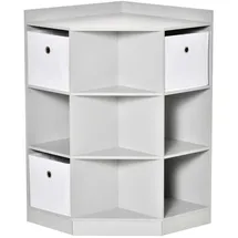 Homcom Kinderregal 57,4 x 57,4 x 94 cm Holzwerkstoff grau