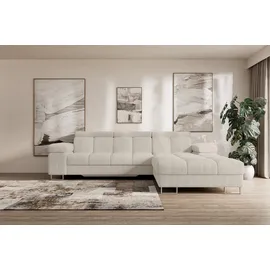 altdecor Ecksofa Cord mit Schlaffunktion 2-Sitzer Beige
