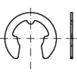 Sicherungsscheiben für Wellen, DIN 6799 Edelstahl 1.4122 4mm