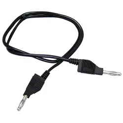 Messleitung, 1mm2, PVC, 2x 4mm Bananenstecker, 50cm, schwarz