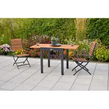 Merxx Gartenmöbelset Santorin inkl. Klappsessel u. Balkontisch ausziehbar