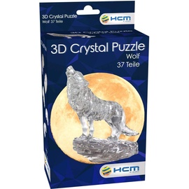 HCM Kinzel Crystal Puzzle Wolf Schwarz