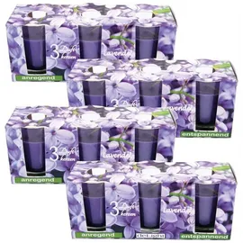 HS Candle Duftkerze Klassische Düfte 12 St. lila