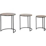 MID.YOU Satztisch, Gold, Metall, 3-teilig, rund, rund, Wohnzimmer, Wohnzimmertische, Satztische