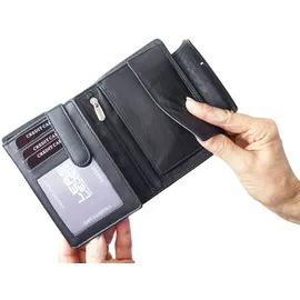LEAS Damenbörse Hochformat Geldbörse schwarz