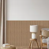 REESE Wandpaneele Eiche Natur | Mittelleiste 125 cm | Deckenpaneele | Wandverkleidung | kein Bohren | MDF