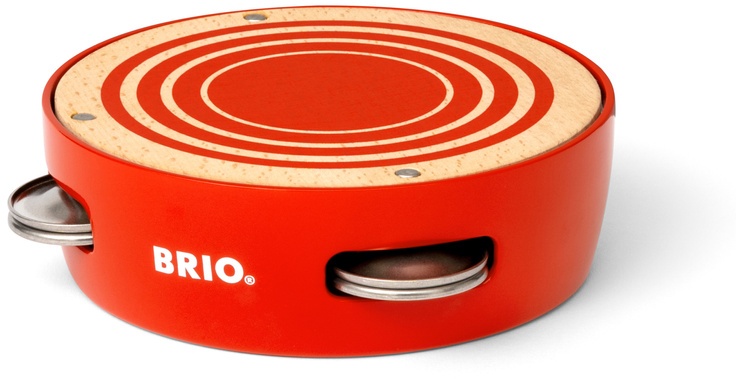 BRIO 30263 Schellentrommel - Spielerisch ein Gefühl für Rhythmus bekommen - Musikinstrument für Kinder ab 18 Monaten